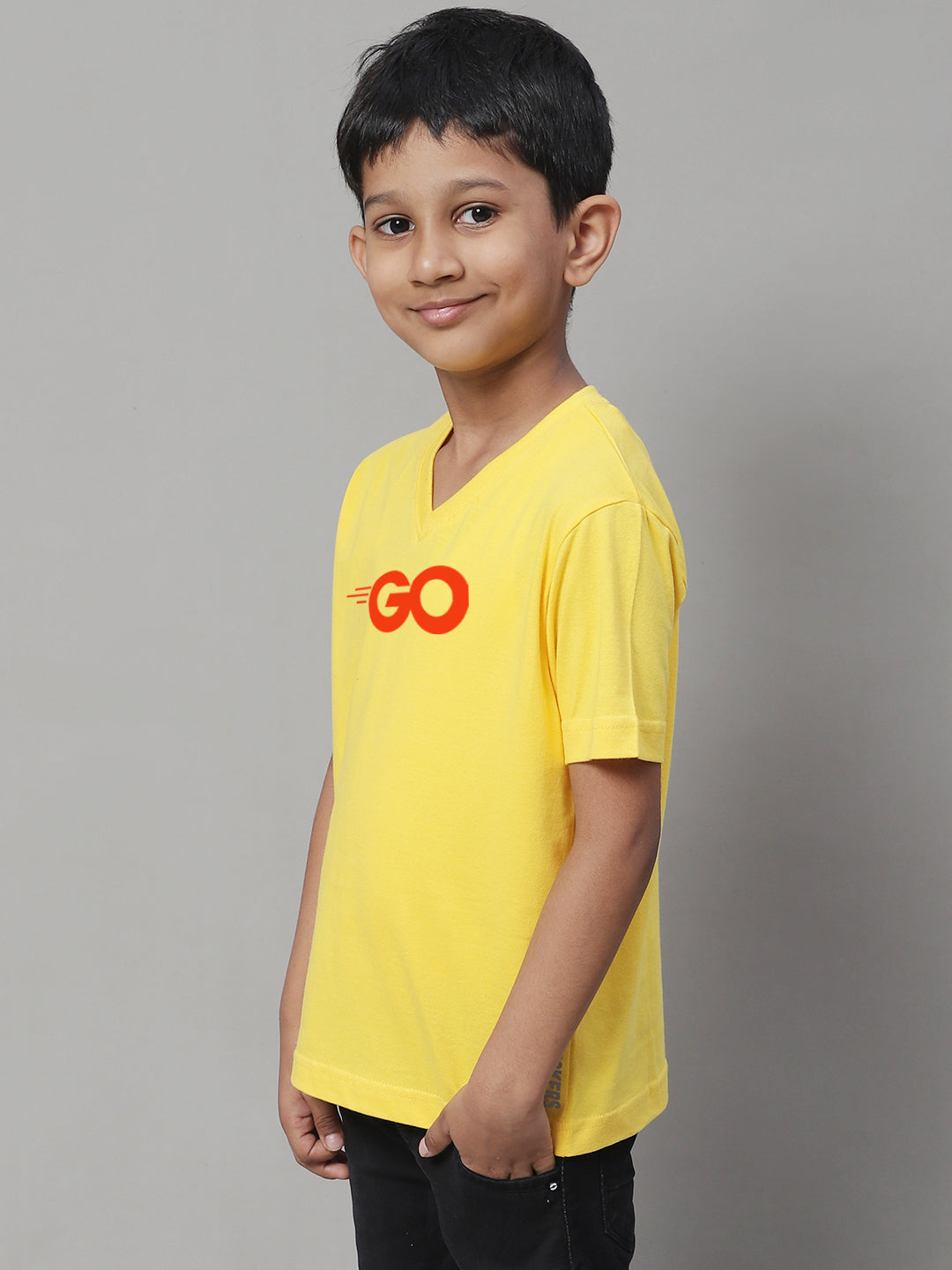 Boys Go Half Sleeves Printed T-Shirt - Friskers