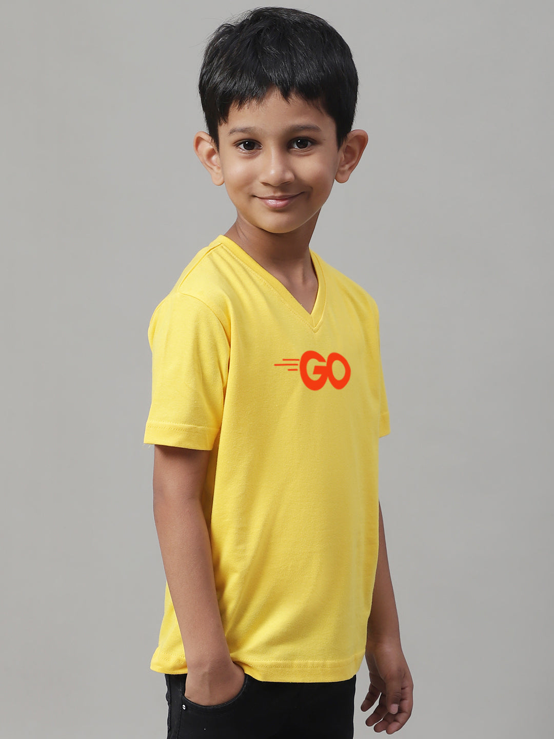 Boys Go Half Sleeves Printed T-Shirt - Friskers