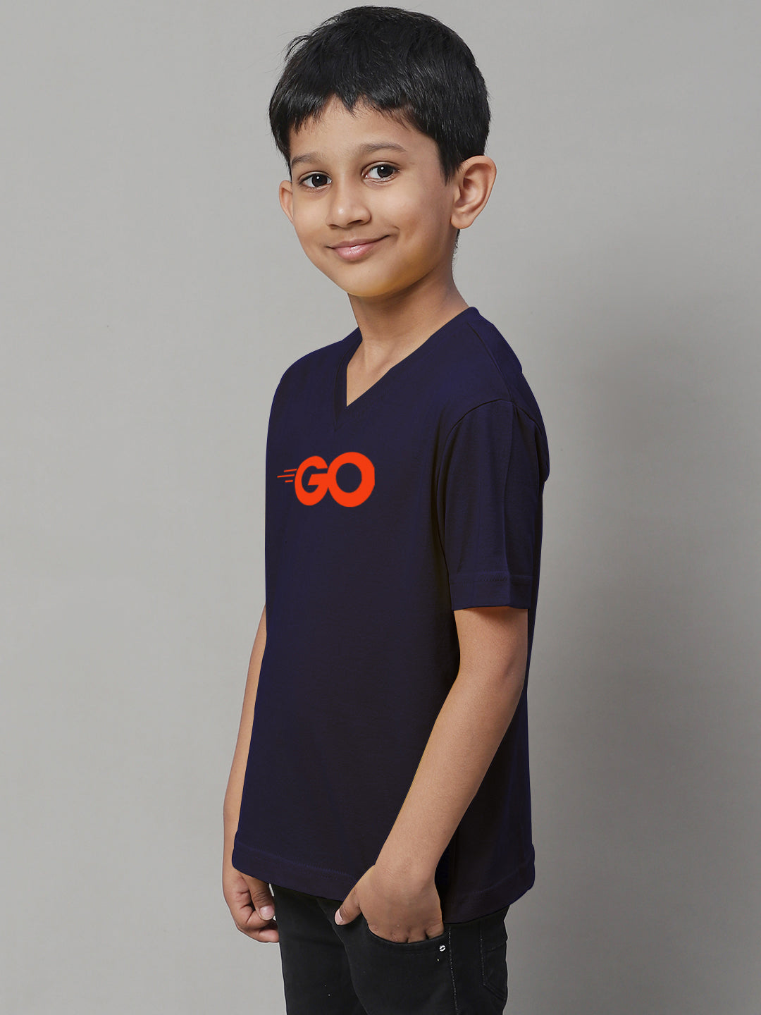 Boys Go Half Sleeves Printed T-Shirt - Friskers