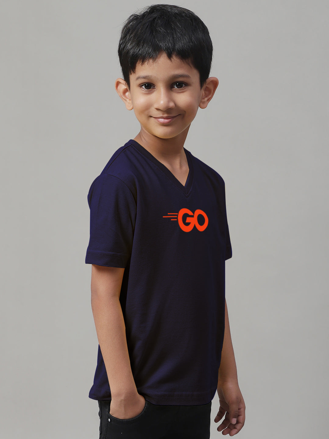 Boys Go Half Sleeves Printed T-Shirt - Friskers