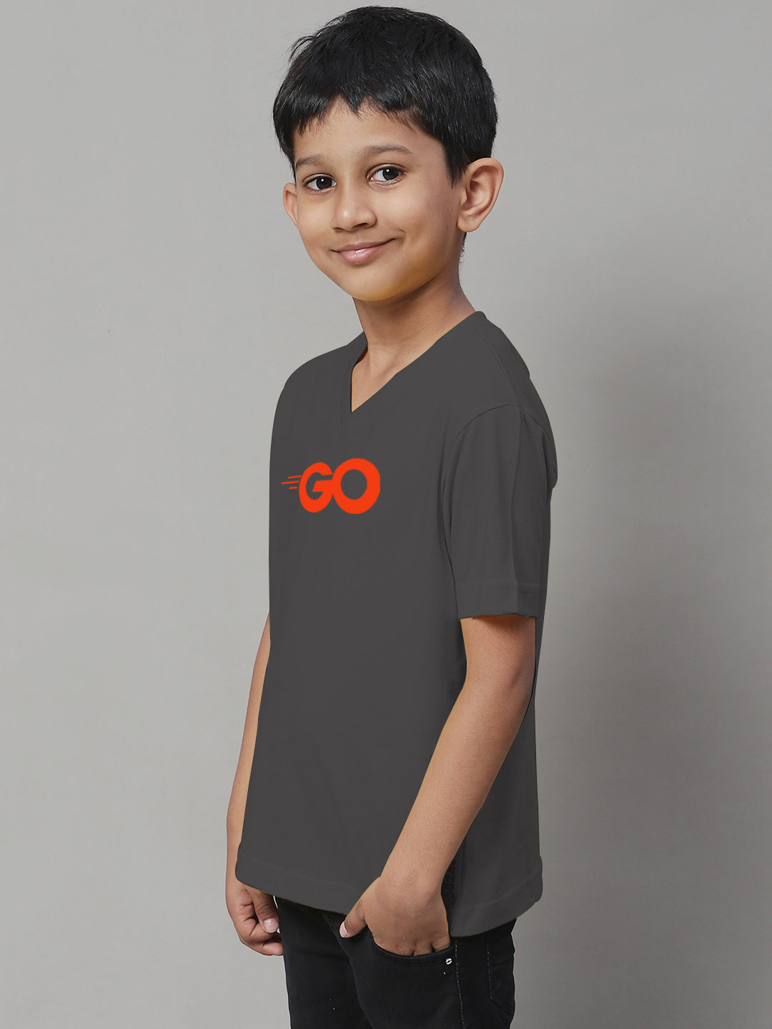 Boys Go Half Sleeves Printed T-Shirt - Friskers