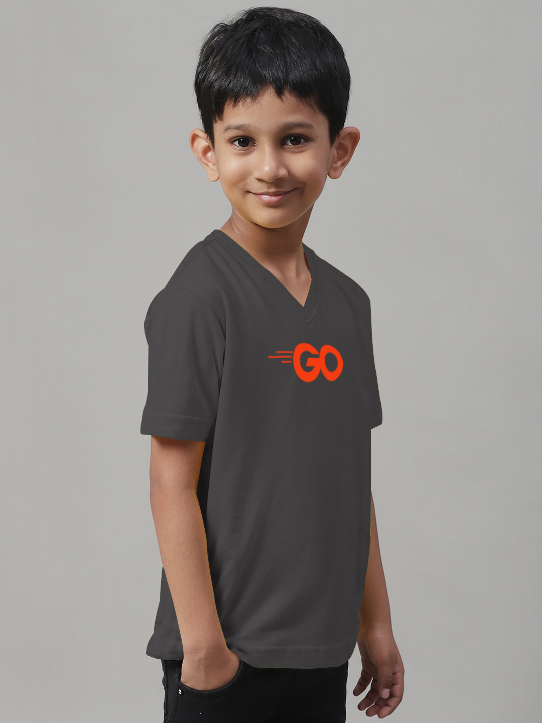 Boys Go Half Sleeves Printed T-Shirt - Friskers