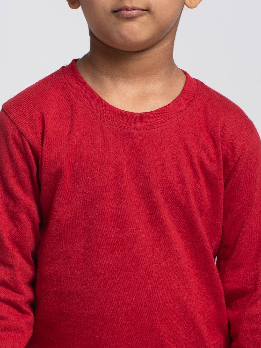 Boys Solid Pure Cotton Regular Fit T-Shirt - Friskers