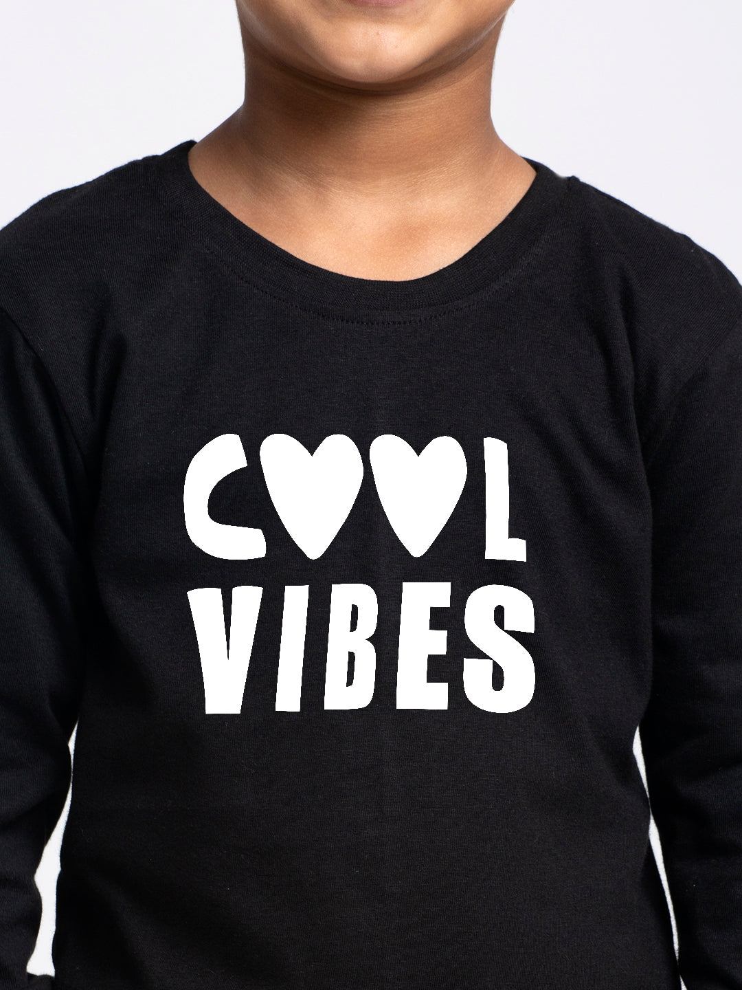 Kids Cool Vibes printed full sleeves t-shirt - Friskers