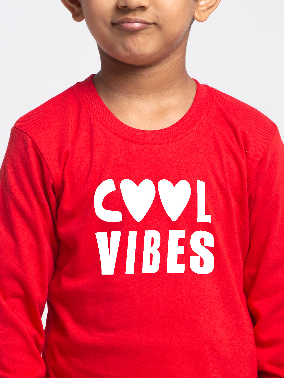 Kids Cool Vibes printed full sleeves t-shirt - Friskers