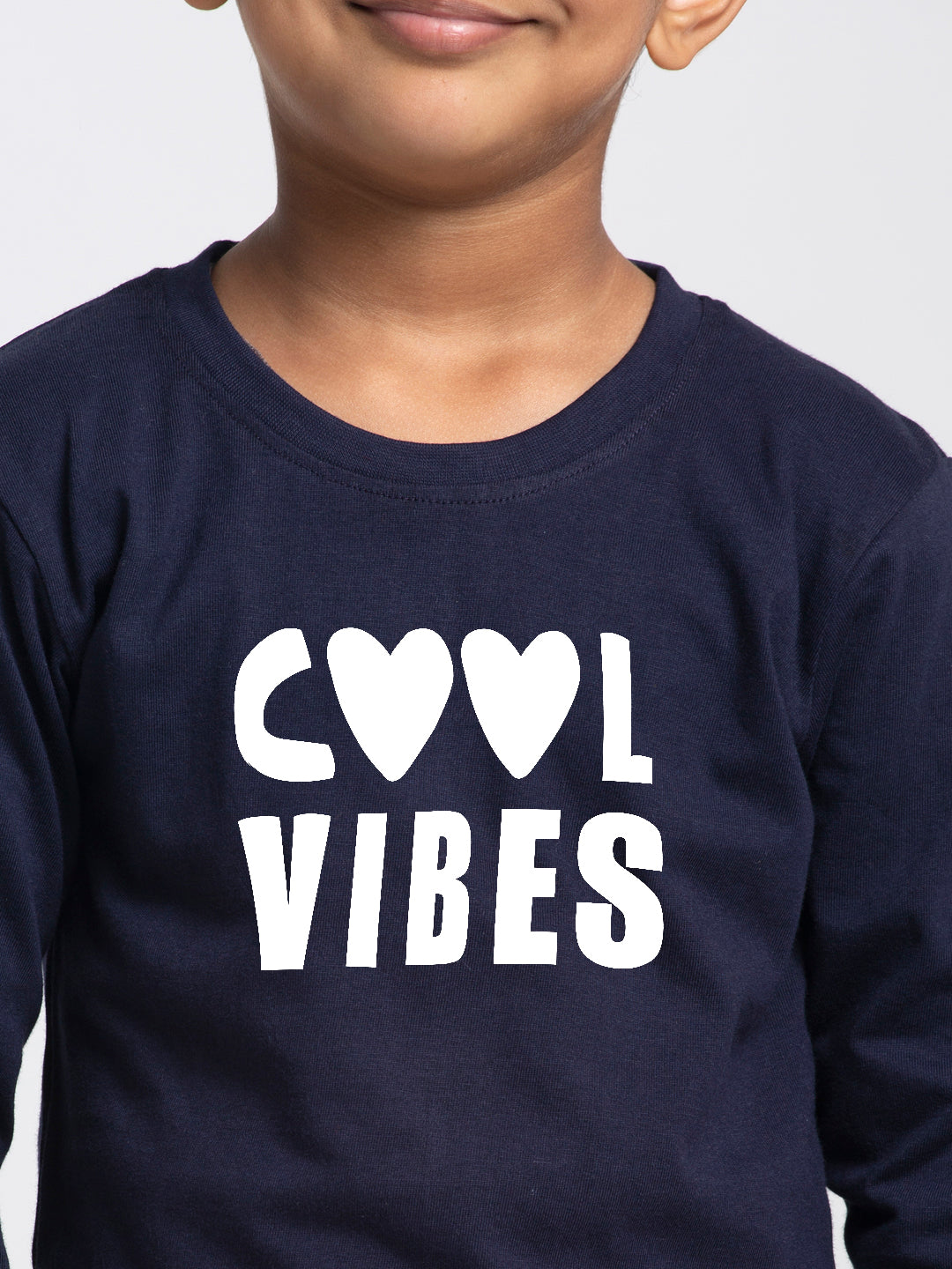 Kids Cool Vibes printed full sleeves t-shirt - Friskers