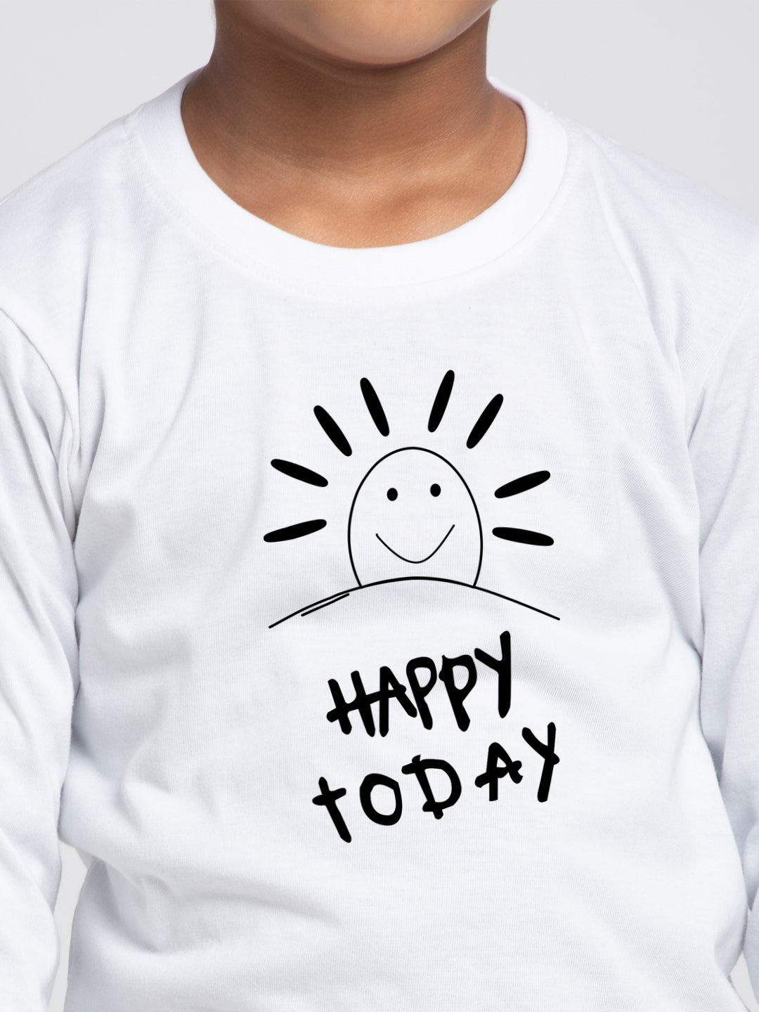 Kids Happy Day printed full sleeves t-shirt - Friskers