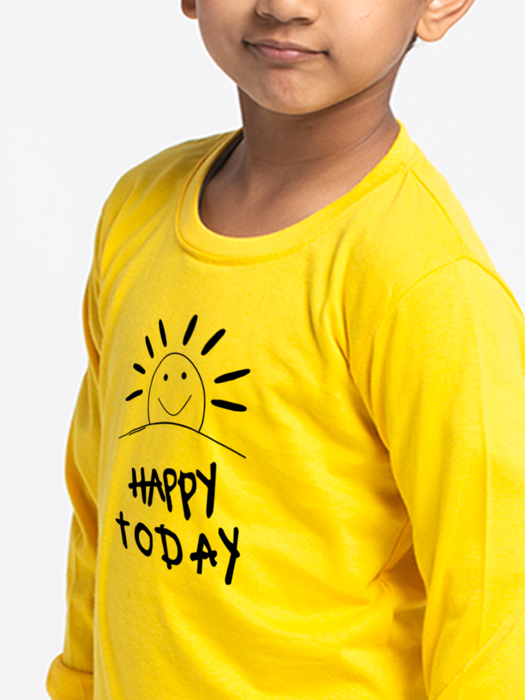 Kids Happy Day printed full sleeves t-shirt - Friskers