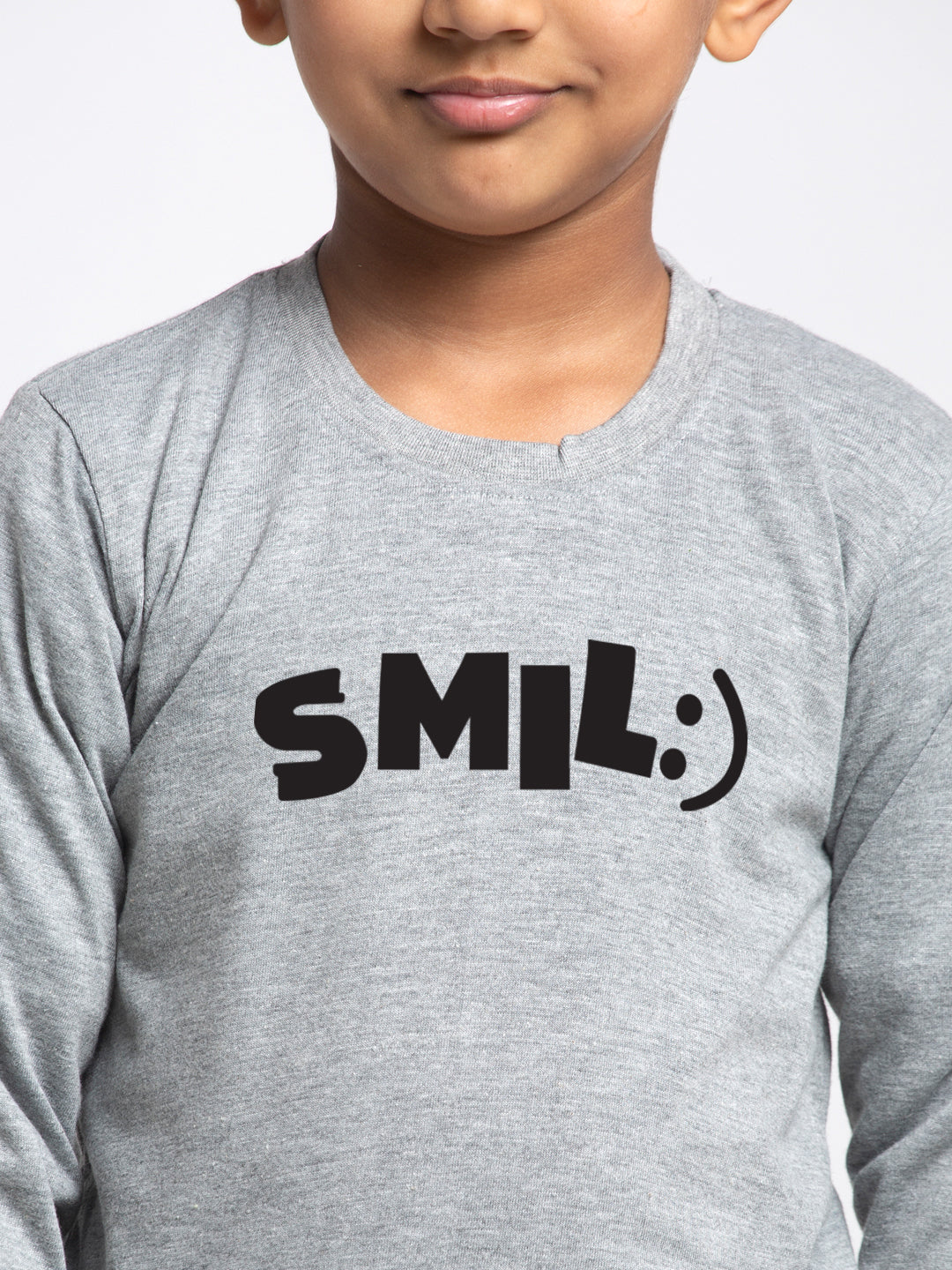 Kids Smile printed full sleeves t-shirt - Friskers