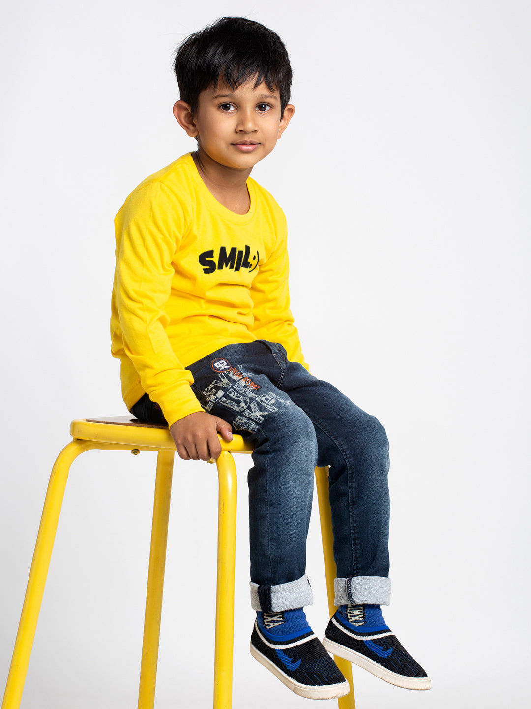 Kids Smile printed full sleeves t-shirt - Friskers