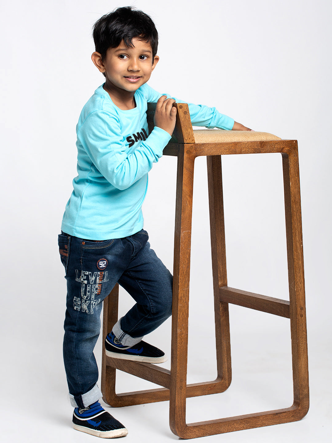 Kids Smile printed full sleeves t-shirt - Friskers