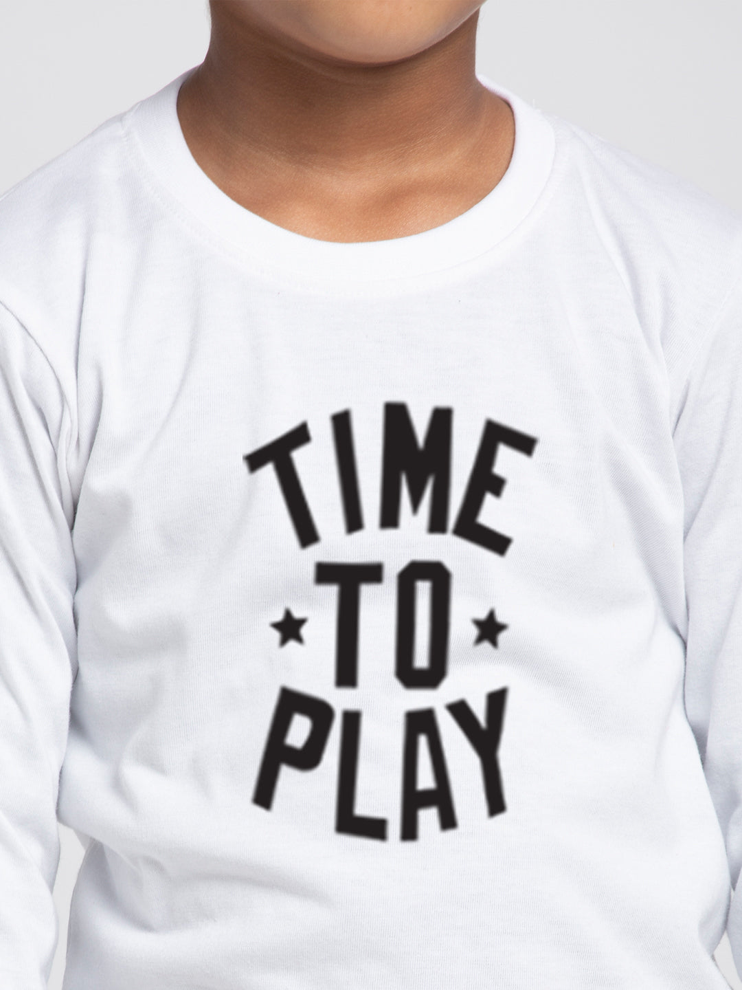 Kids Time To Play printed full sleeves t-shirt - Friskers