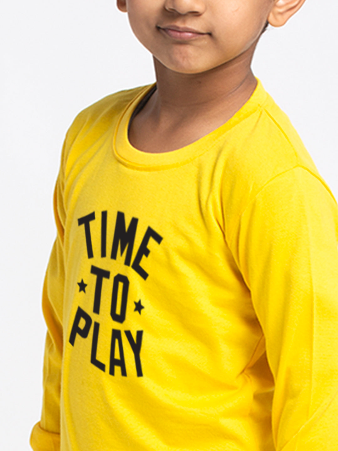 Kids Time To Play printed full sleeves t-shirt - Friskers