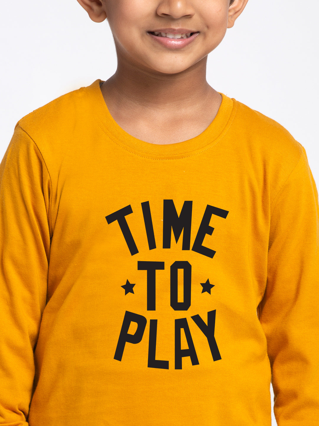 Kids Time To Play printed full sleeves t-shirt - Friskers