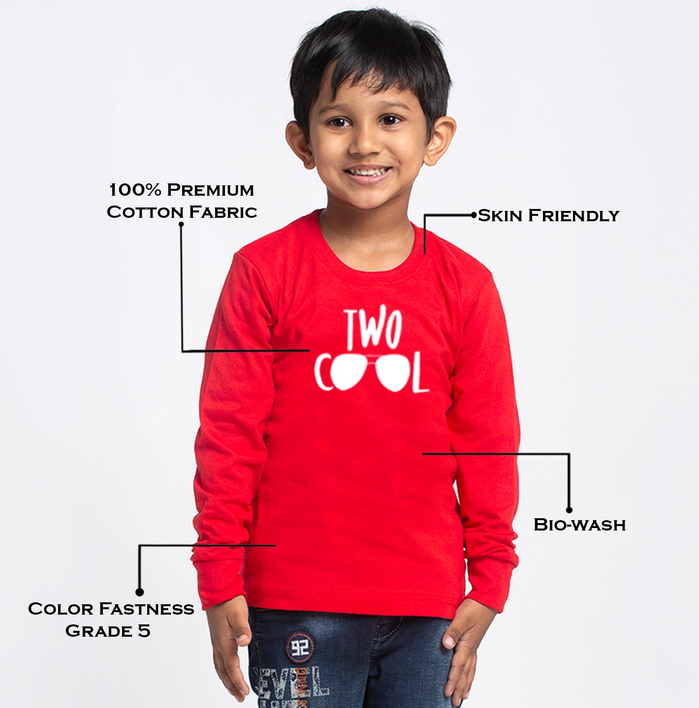 Kids Two Cool printed full sleeves t-shirt - Friskers
