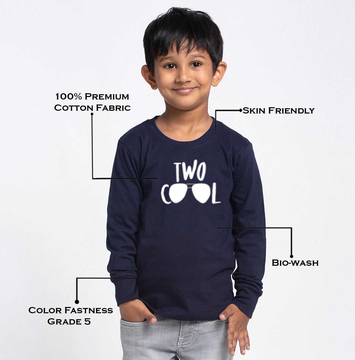 Kids Two Cool printed full sleeves t-shirt - Friskers