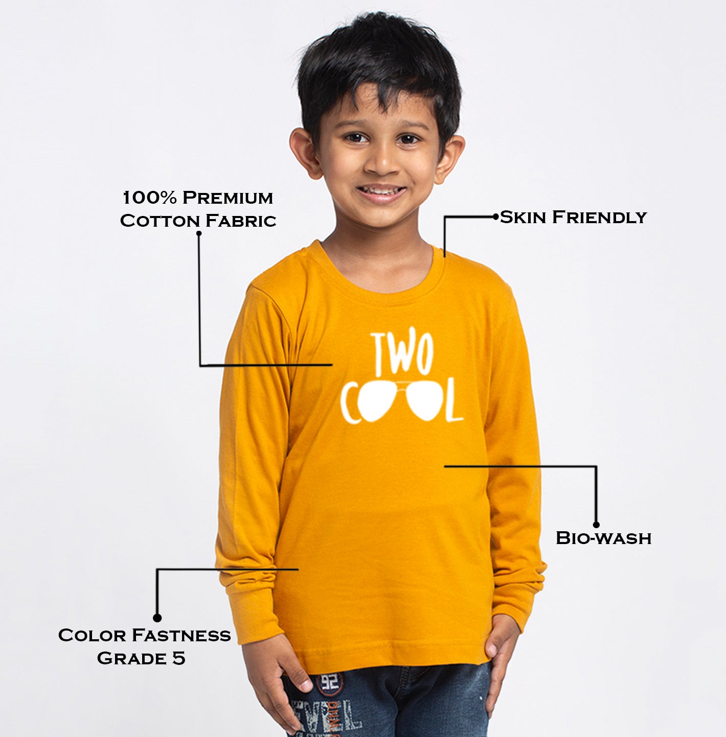 Kids Two Cool printed full sleeves t-shirt - Friskers