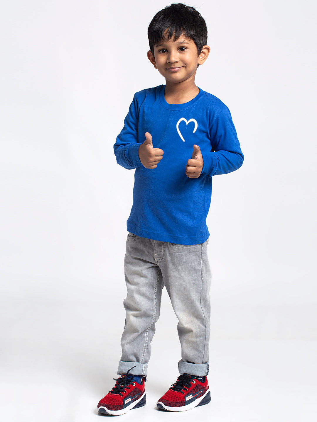 Kids Heart printed full sleeves t-shirt - Friskers