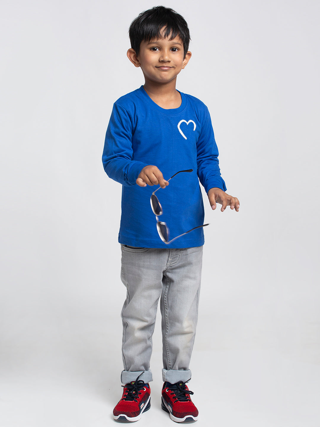 Kids Heart printed full sleeves t-shirt - Friskers