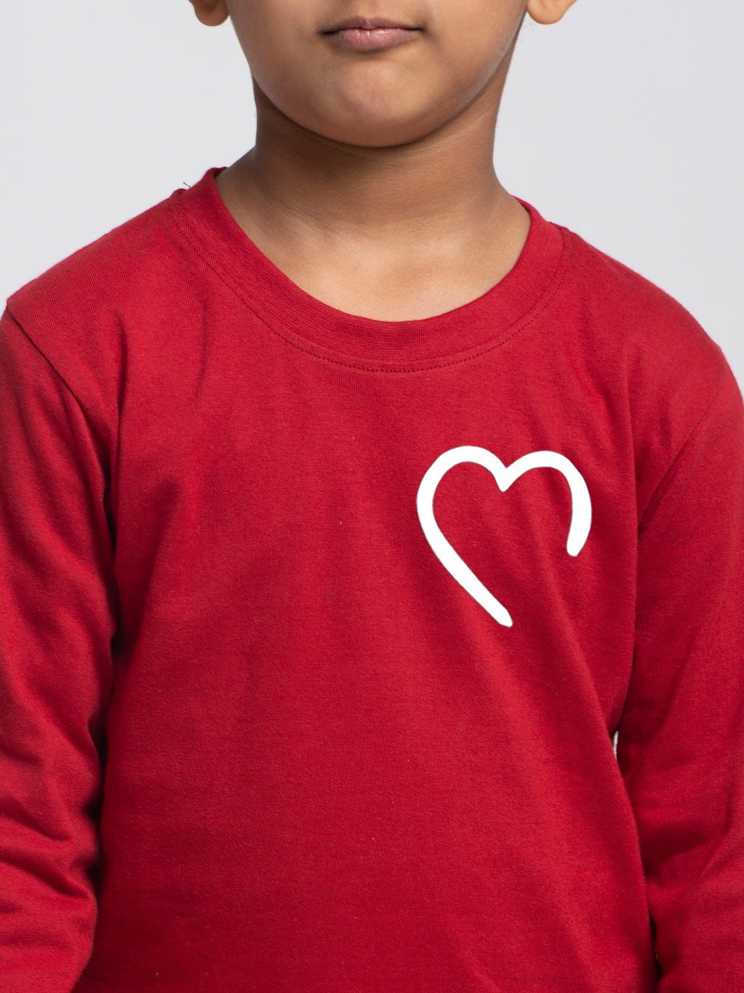 Kids Heart printed full sleeves t-shirt - Friskers