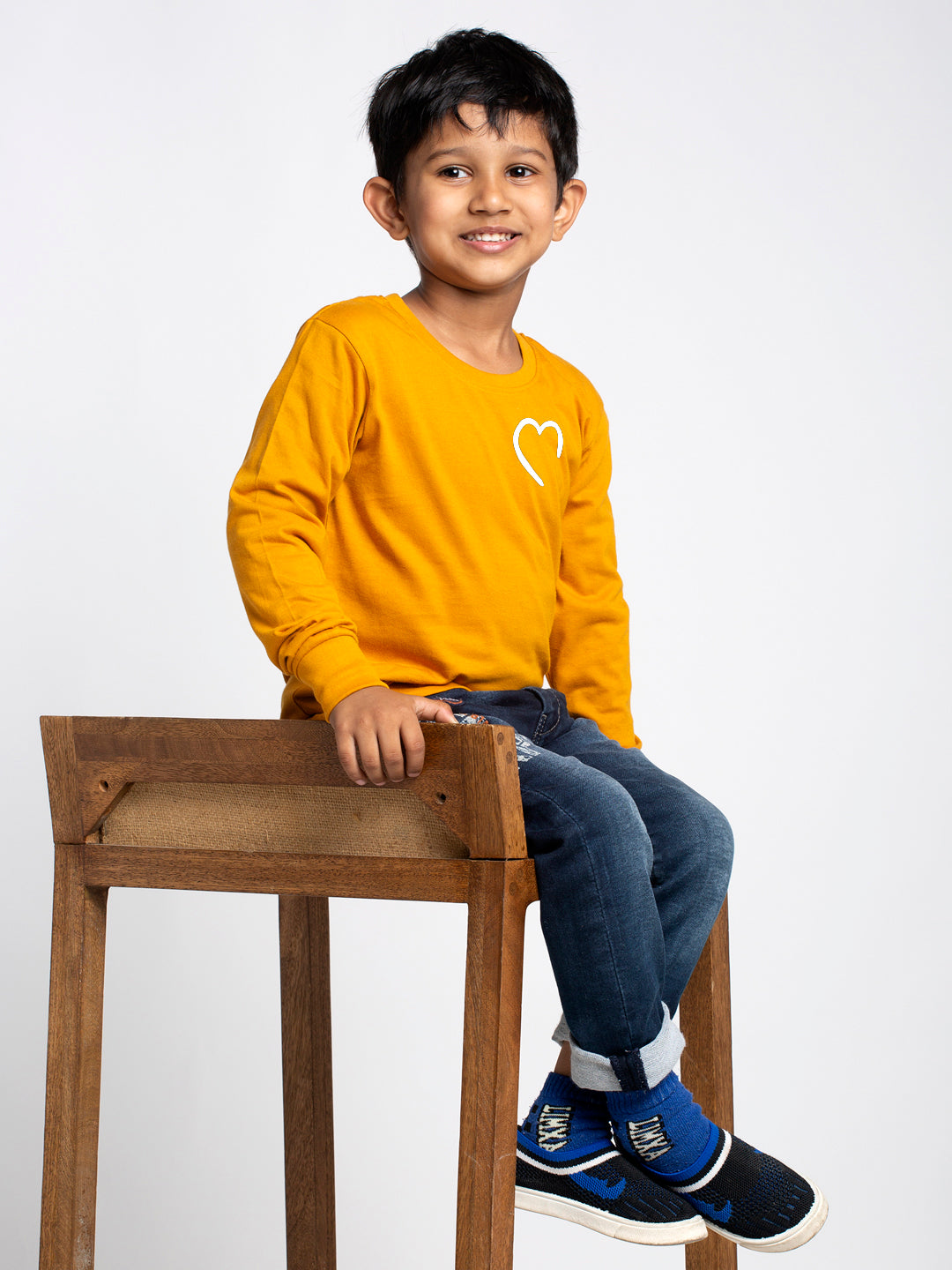 Kids Heart printed full sleeves t-shirt - Friskers