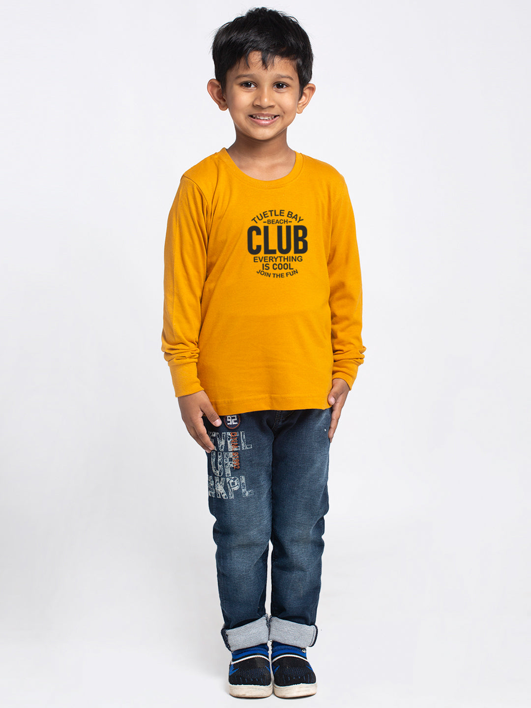 Kids Club printed full sleeves t-shirt - Friskers