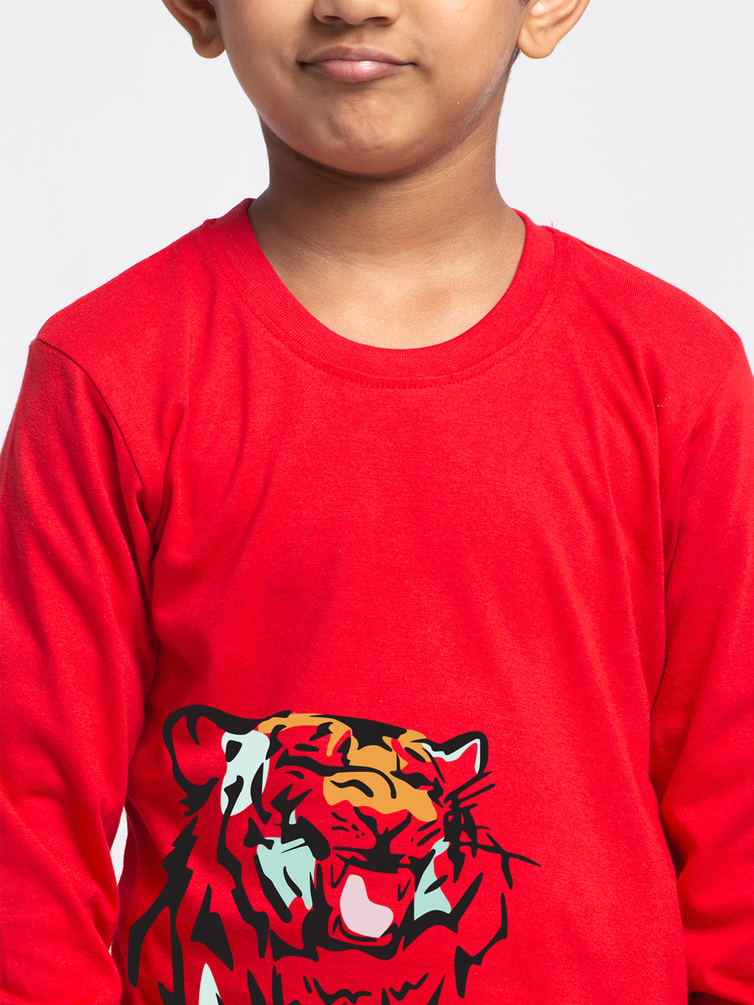 Kids Tiger printed full sleeves t-shirt - Friskers