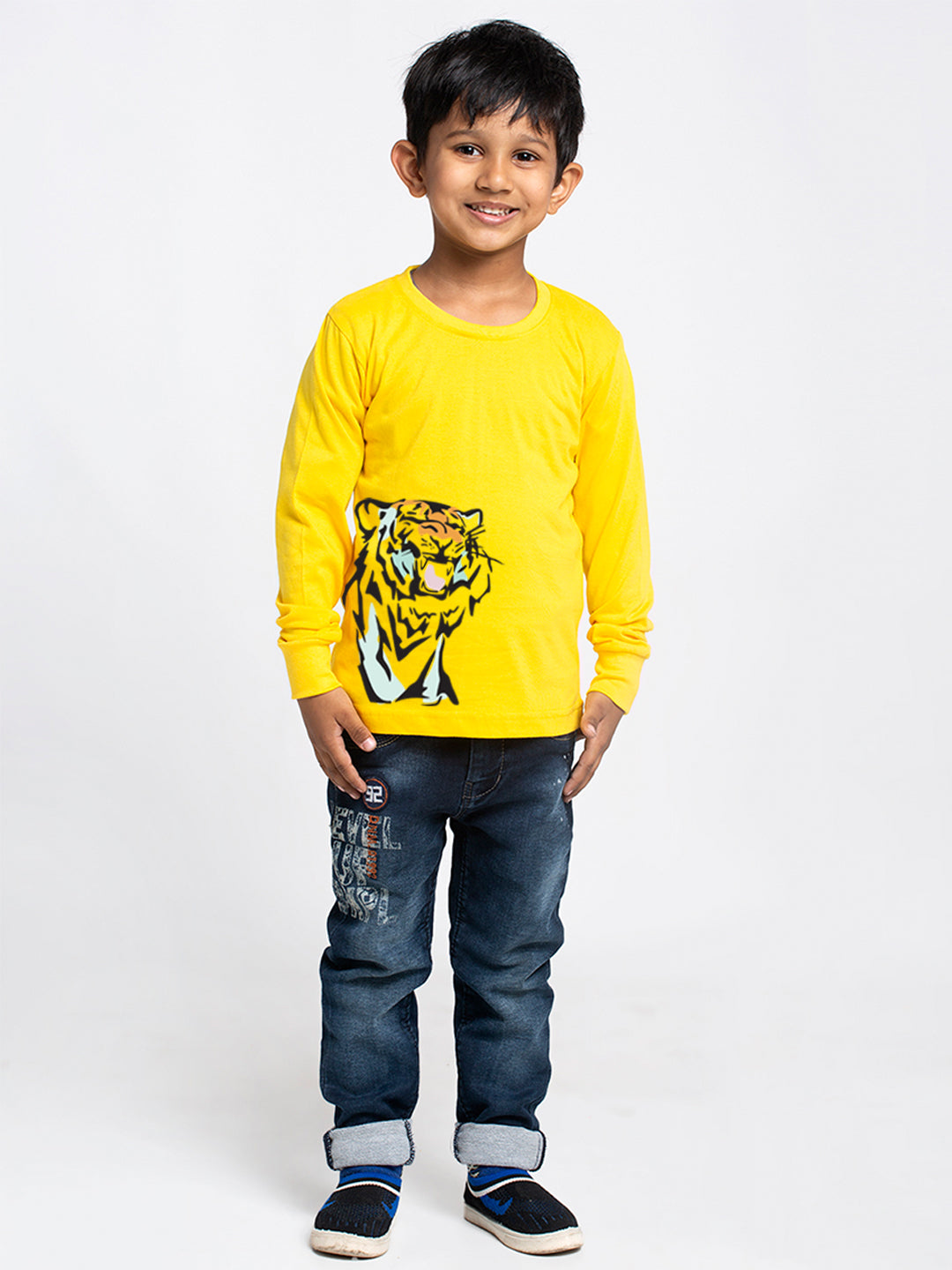 Kids Tiger printed full sleeves t-shirt - Friskers