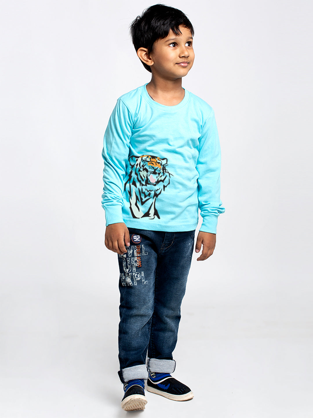 Kids Tiger printed full sleeves t-shirt - Friskers