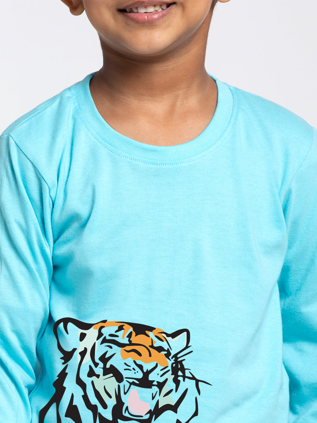 Kids Tiger printed full sleeves t-shirt - Friskers