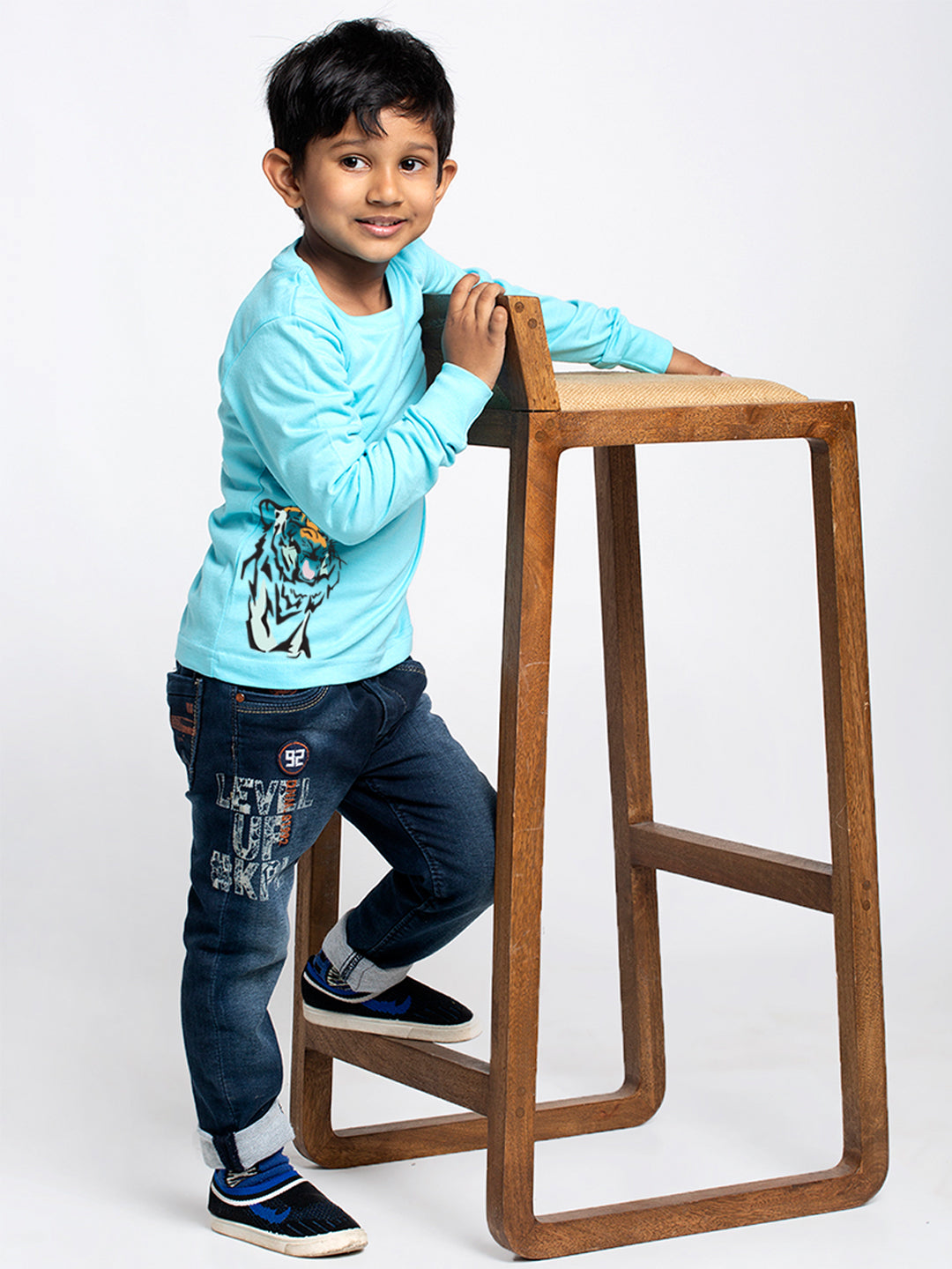 Kids Tiger printed full sleeves t-shirt - Friskers