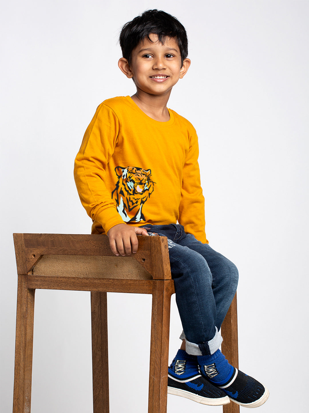 Kids Tiger printed full sleeves t-shirt - Friskers