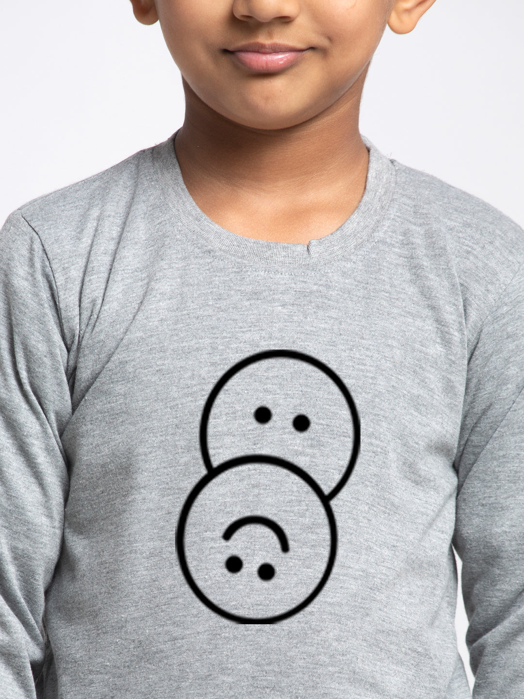 Kids Smiley printed full sleeves t-shirt - Friskers