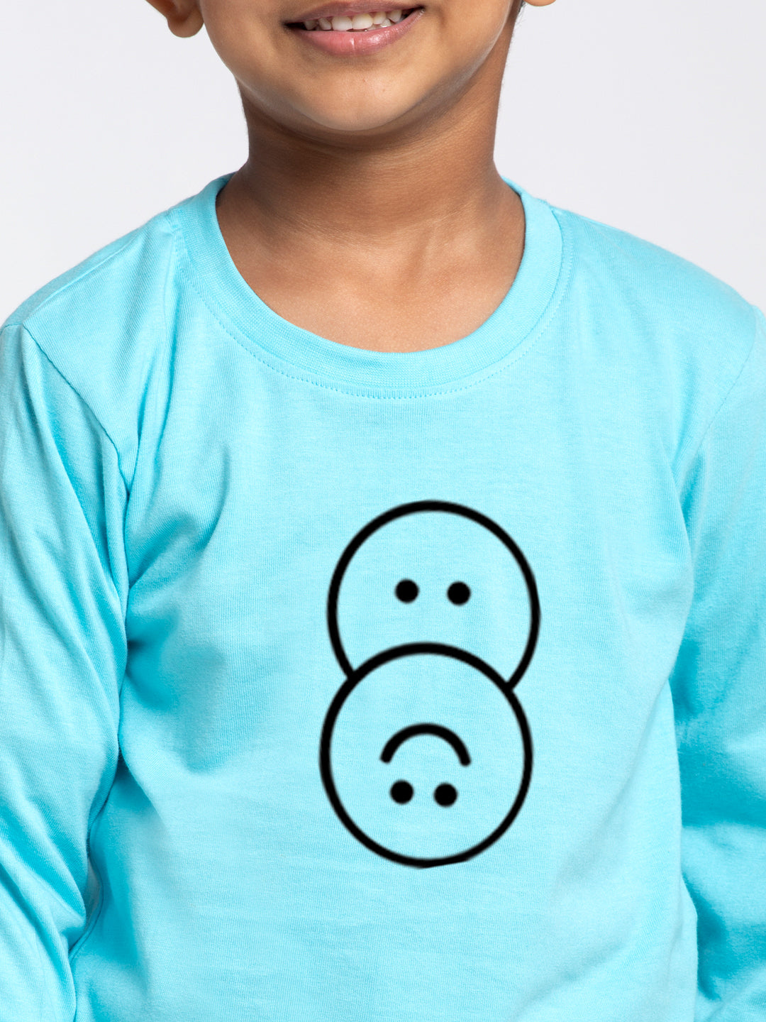 Kids Smiley printed full sleeves t-shirt - Friskers