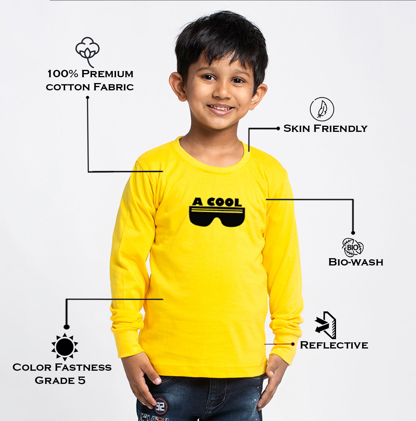 Kids Cool printed full sleeves t-shirt - Friskers