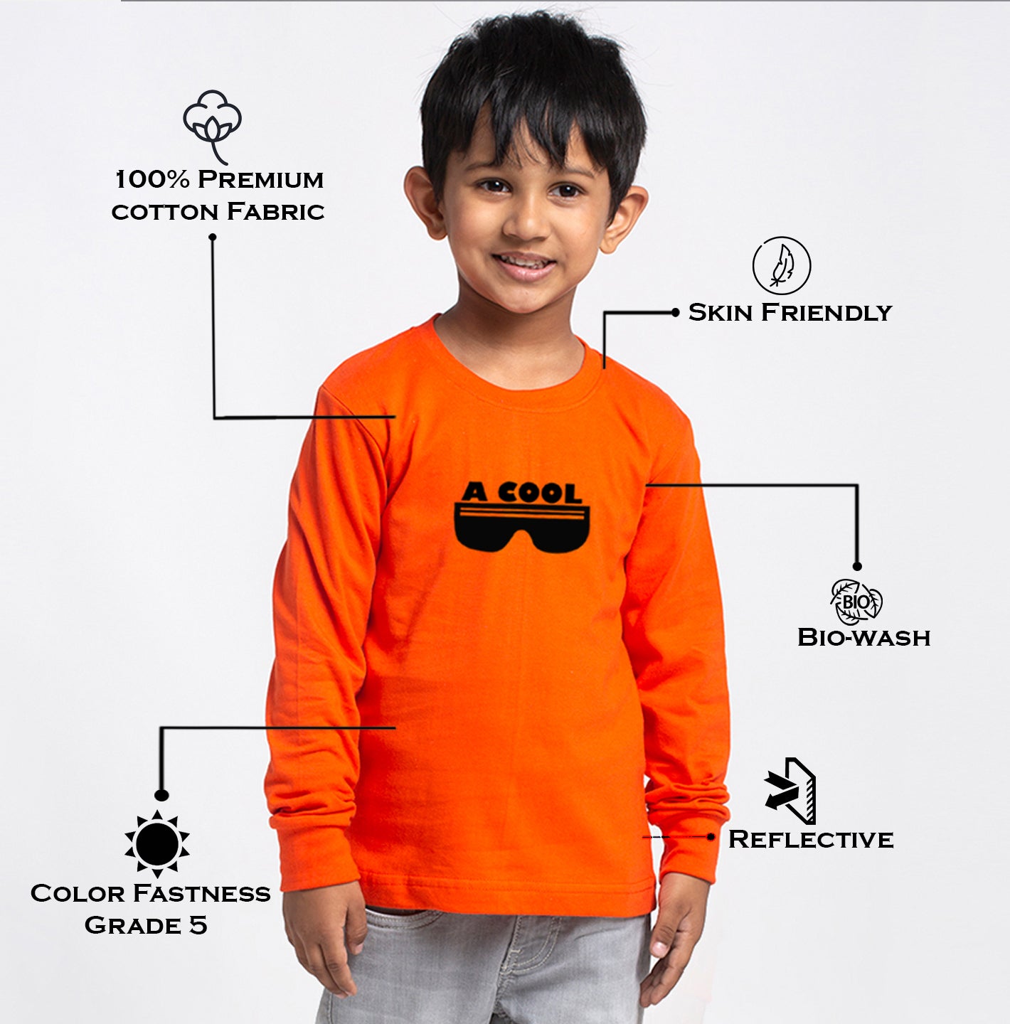 Kids Cool printed full sleeves t-shirt - Friskers
