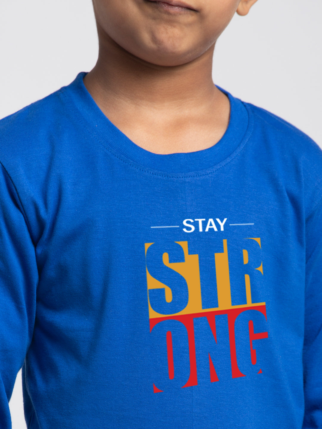 Kids Strong printed full sleeves t-shirt - Friskers
