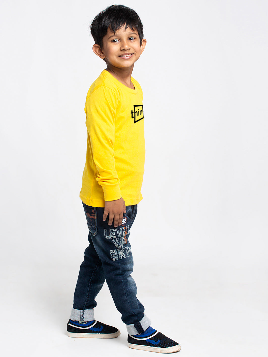 Kids Think printed full sleeves t-shirt - Friskers