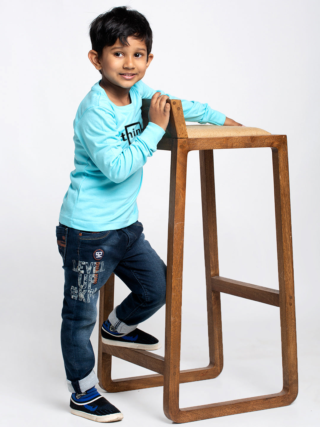 Kids Think printed full sleeves t-shirt - Friskers