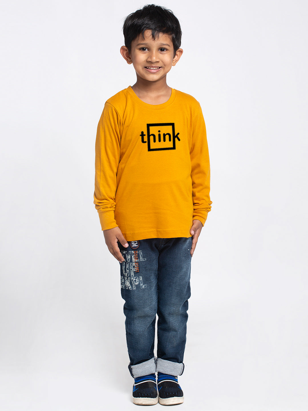 Kids Think printed full sleeves t-shirt - Friskers