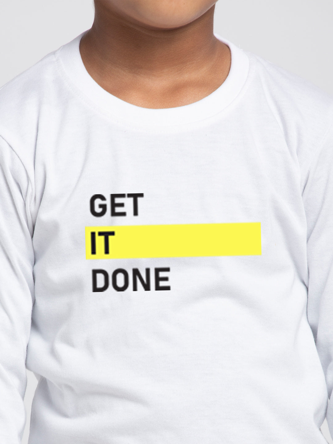 Kids Get It Done printed full sleeves t-shirt - Friskers