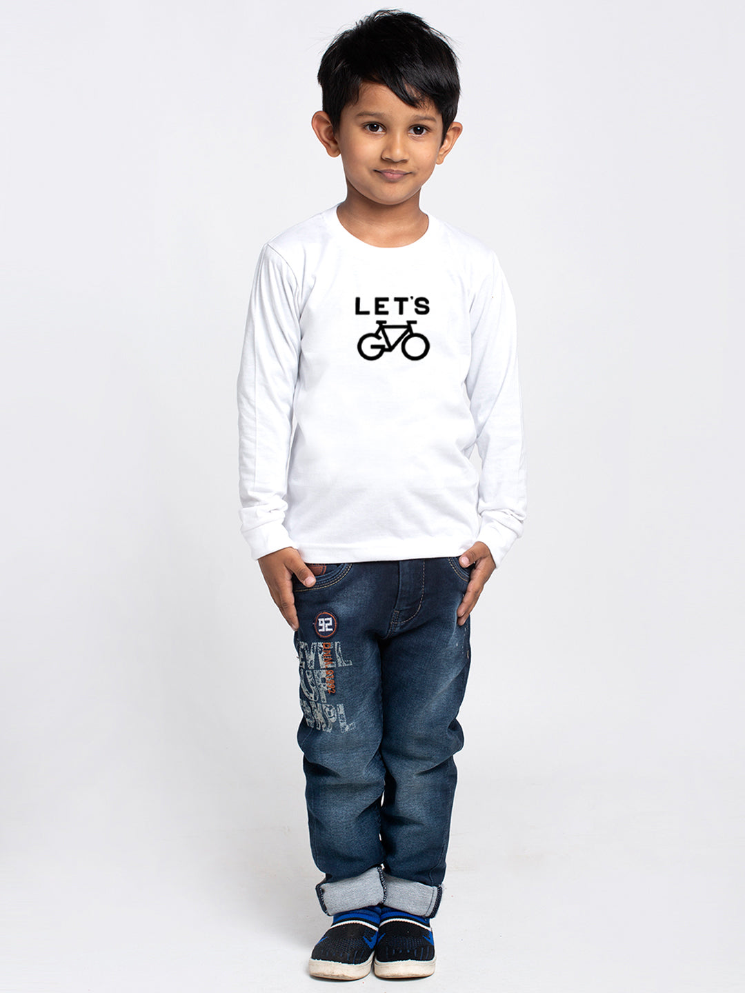 Kids Lets printed full sleeves t-shirt - Friskers