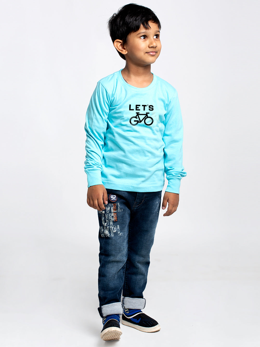 Kids Lets printed full sleeves t-shirt - Friskers