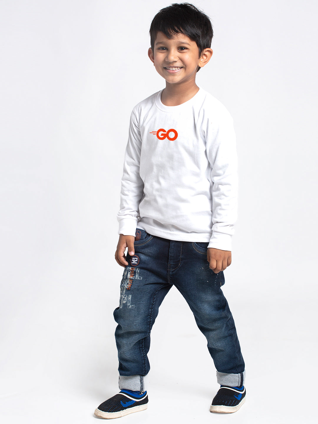 Kids Go printed full sleeves t-shirt - Friskers