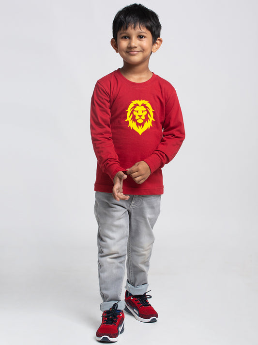 Kids Lion printed full sleeves t-shirt - Friskers