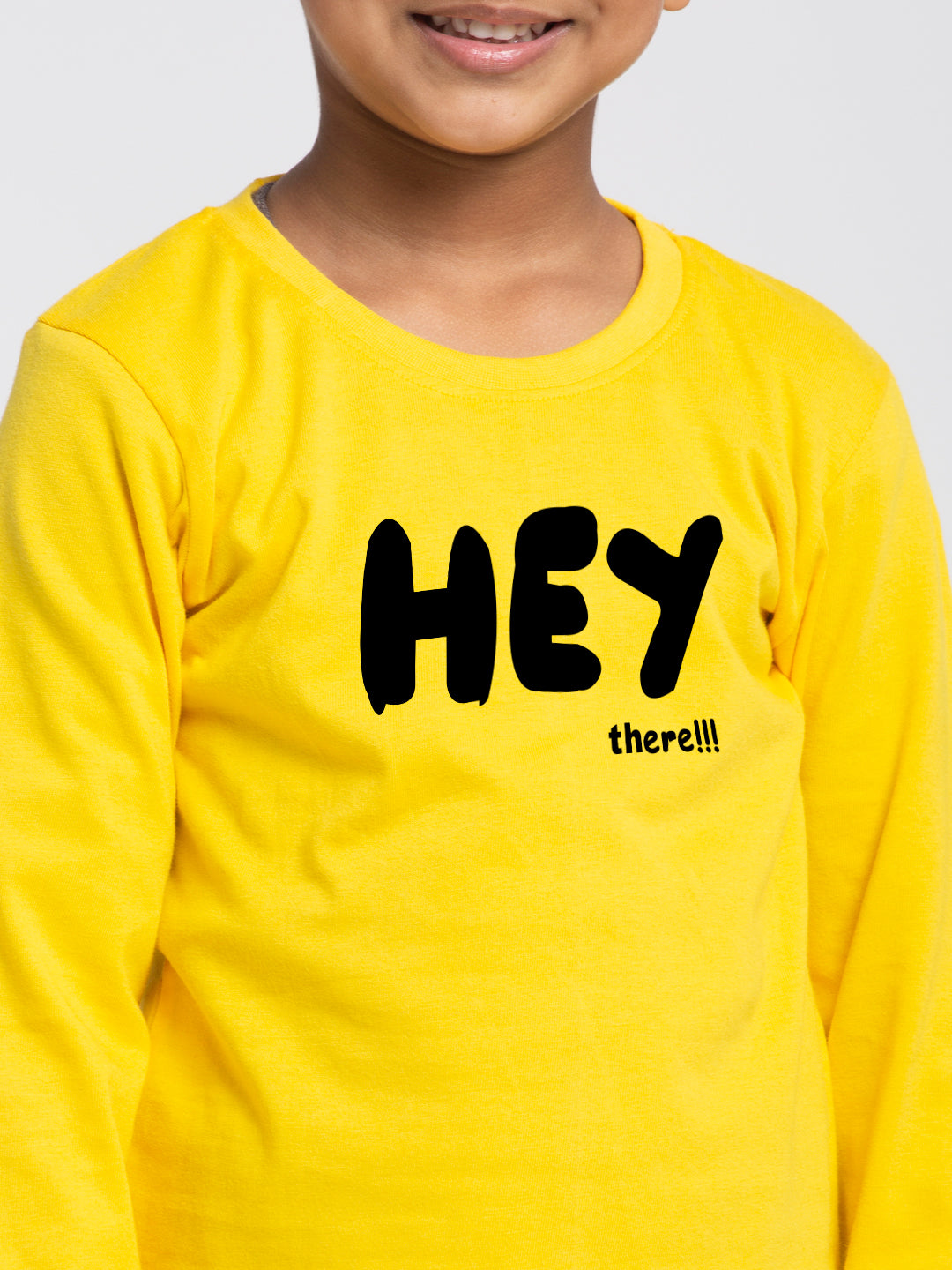 Kids hey printed full sleeves t-shirt - Friskers