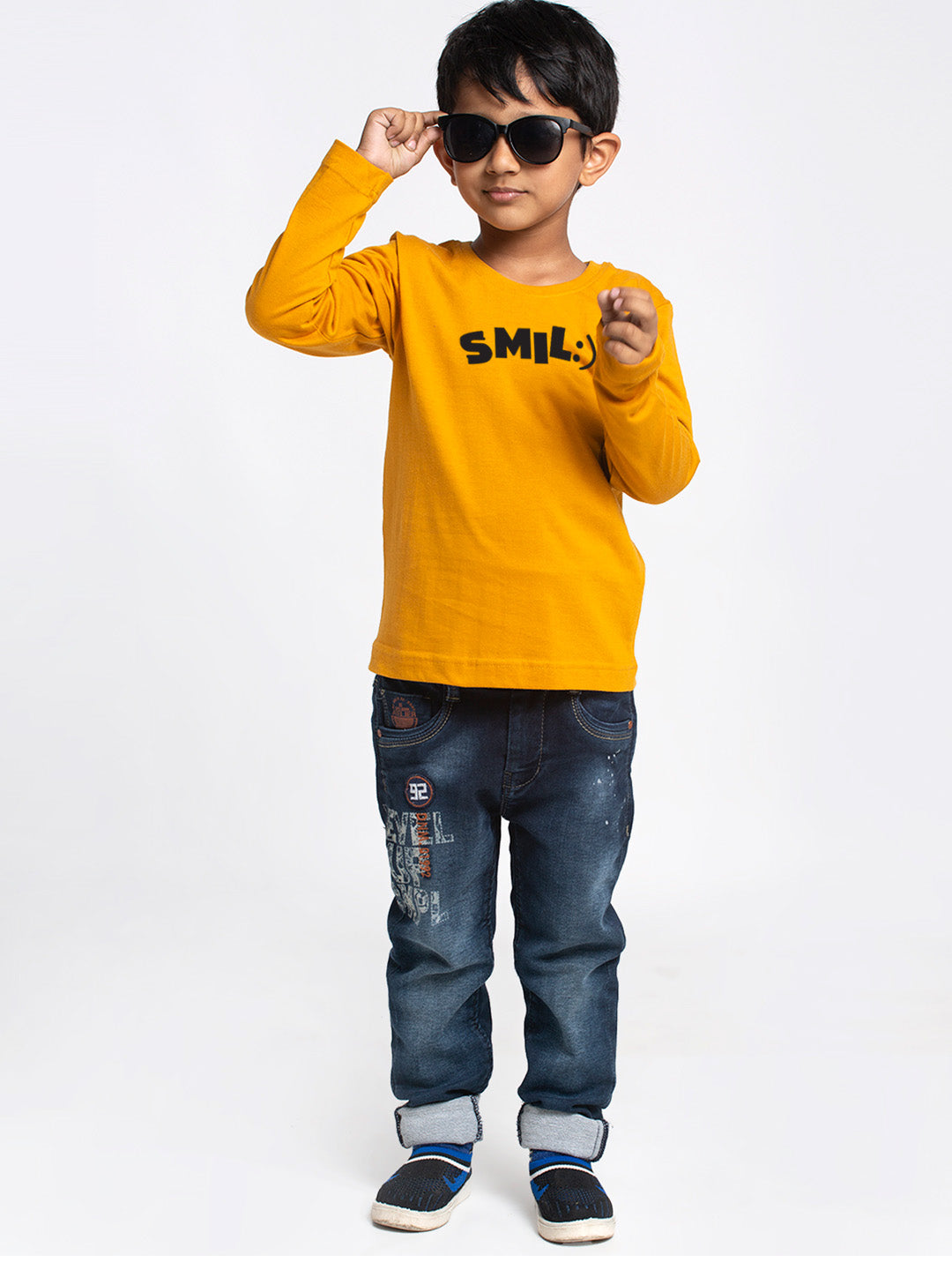Kids Smile printed full sleeves t-shirt - Friskers