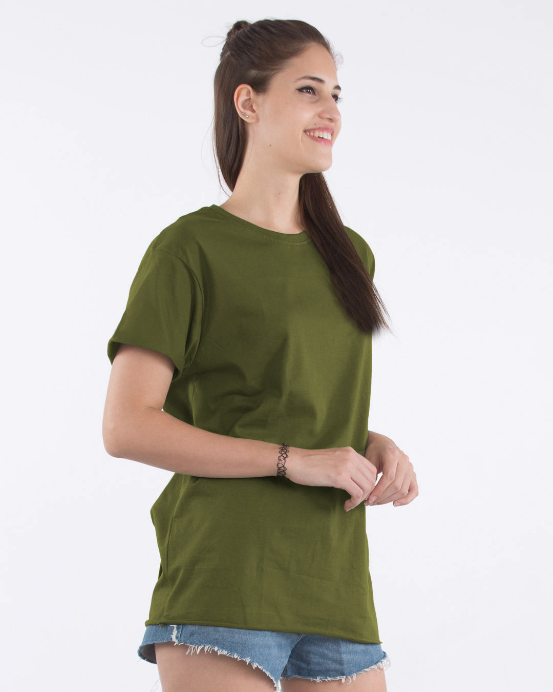 Friskers Solid Women Round Neck Half Sleeves T-Shirt - Friskers