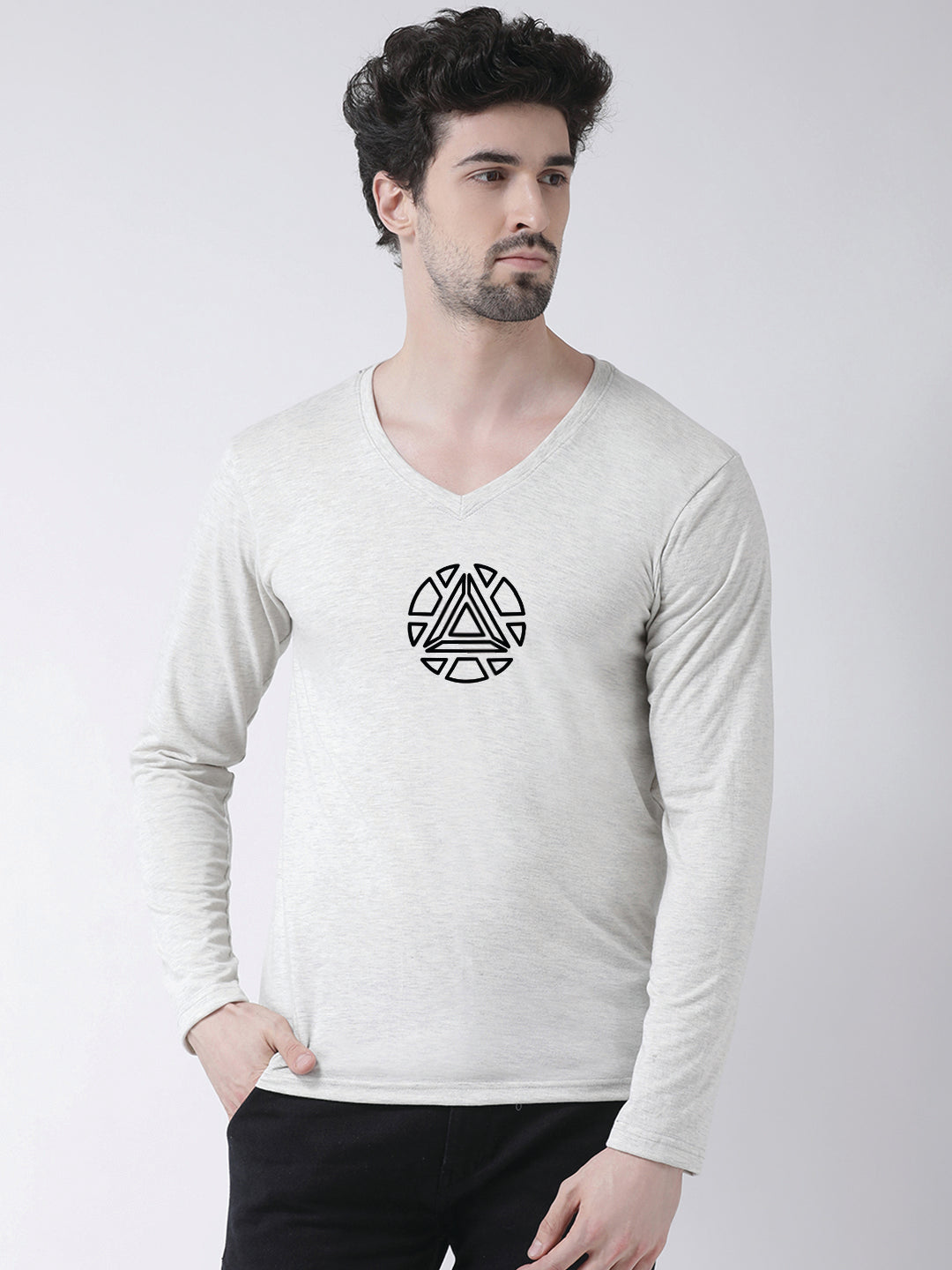 Men's Pure Cotton Regular Fit V Neck T-Shirt - Friskers