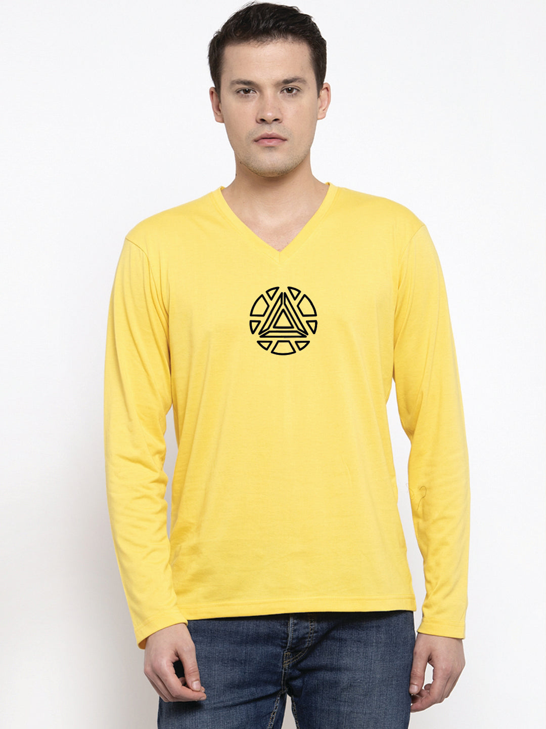 Men's Pure Cotton Regular Fit V Neck T-Shirt - Friskers
